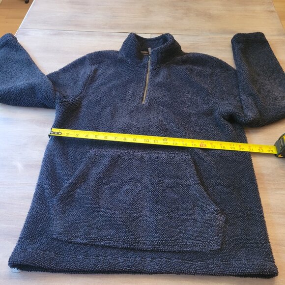 Telluride Men’s Navy Quarter Zip Fleece Pullover Sweater Size Medium - Picture 7 of 7